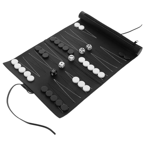 Kisangel 1 Set Schachbrett Reisezubehör Internationale Echte Schachmatte Party Schachmatte Tragbares Schach Lustige Spiele Schachzubehör Desktop Klein Faltbar Schwarzes Melamin von Kisangel