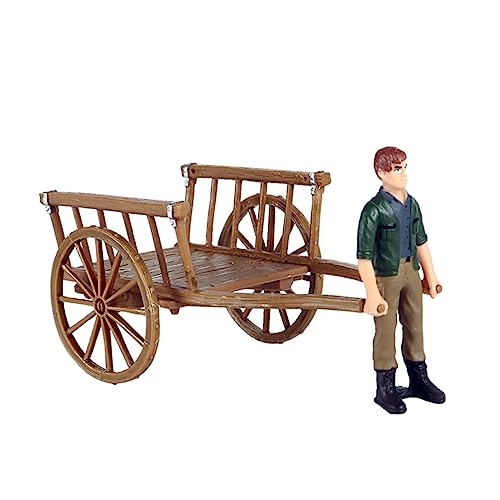 Kisangel 1 Set Simulationsszenenmodell Kinderspielzeug Zusammengebaute Autofiguren Spielzeugbauernhof Puppenhaus Requisiten Mikrolandschafts Requisiten Bauernhof Szenenmodell Mini von Kisangel