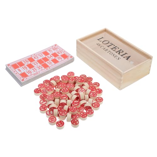 Kisangel 1 Set Von Familienparty Essentielles Russischer Bingo -Nummer Schachspiel -Set Tragbares Und Lustiges Bingo -Spiel Für Hausversammlungen Lehrtisches Werkzeug Für Die Erkennung Von von Kisangel