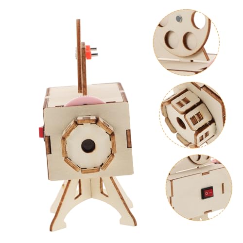 Kisangel 1 Set Wissenschaftsprojektor Materialien Wissenschaftsprojektor Werkzeuge Holzprojektor Materialpaket Wissenschafts Erkundungsprojektor Kit Kunststoff Beige von Kisangel