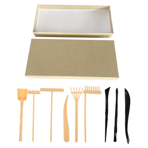 Kisangel 1 Set Zen Garten Rechen Kit Sand Kunst Werkzeuge Schreibtisch Handwerk Für Sand Tisch Micro Landschaft Dekoration Sandkasten Werkzeuge DIY Mini Rechen von Kisangel