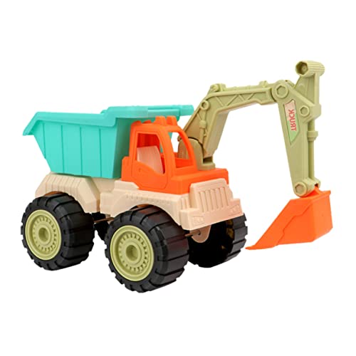 Kisangel 1 Stück Baggerspielzeug Simulationstechnische Fahrzeuge Bagger für Sandhalter LKW- aus Kunststoff Engineering-LKW- Abs Zufällige Farbe von Kisangel