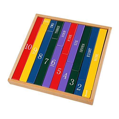 Kisangel 1 Stück Farbige Zahlenstäbe aus Holz für Interaktives Lernspielzeug Kognitiven Fähigkeiten Montessori Bausteine für Vorschulkinder Pädagogisches für Kreatives und Eltern Junge von Kisangel