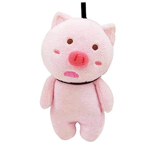 Kisangel 1 Stück Gehängter Schweineanhänger Plüschschwein Schlüsselanhänger Plüsch Schlüsselanhänger Schlüsselkette Taschenanhänger Exquisite Schlüsselanhänger PP Baumwolle Rosa von Kisangel