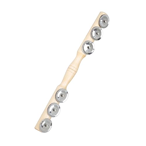 Kisangel 1 Stück Jingle Bell Stick Holz Percussion Instrument für Fördert Musik und Hörentwicklung Lustiges für Junge Mädchen und Kleinkinder Musikspielzeug mit Klaren Klängen von Kisangel