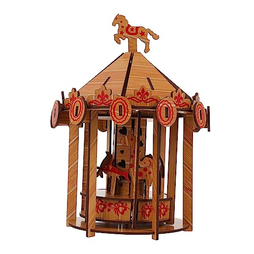 Kisangel 1 Stück Karussellmodell Puzzle mechanisch Holz Kisangel 1 Stück Karussellmodell Puzzle mechanisch Holz von Kisangel