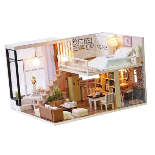 Kisangel 1 Stück Montage Toy House Ingwer Szene Mini Real Bauen Kleinkinder Geschäft Gebäude DIY Dollhouse Winzig Kabinenmodell von Kisangel