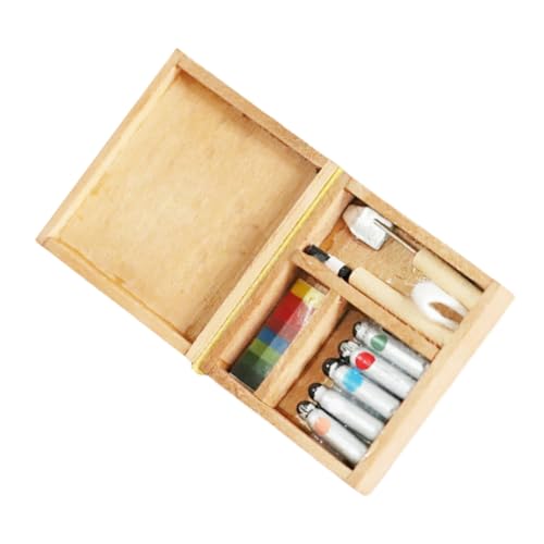 Kisangel 1 Stück Packung Mini Pigment Box Mini-Dekoration Mini-tischdekoration Holz von Kisangel