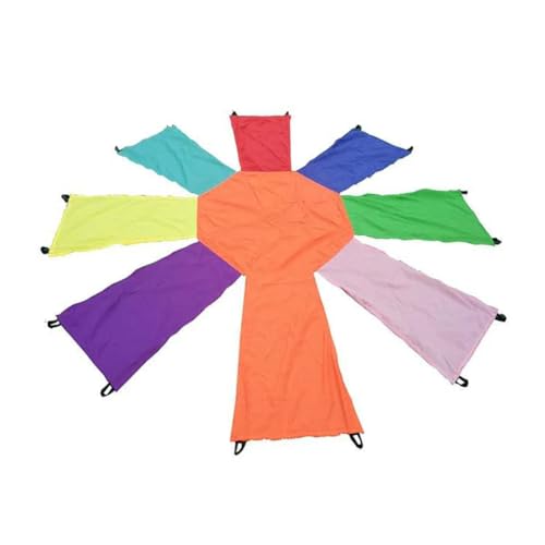 Kisangel Regenbogen Koordinationsspielzeug für Kinder Achteckiges Regenschirmspielzeug zur Reflexen und Interaktives Spielzeug für Drinnen und Draußen für Bewegungsspiele von Kisangel