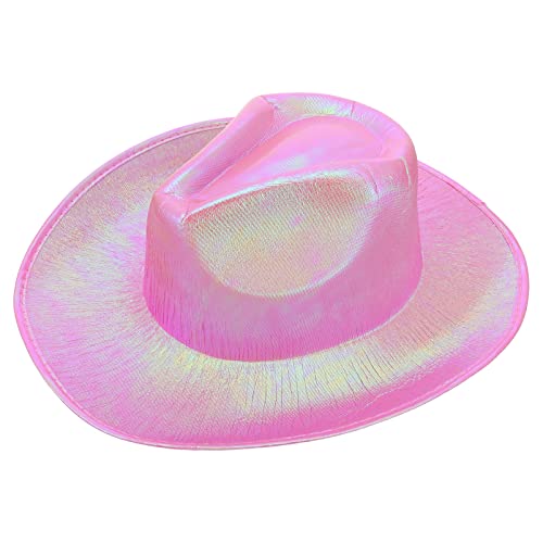 Kisangel 1 Stück Western Cowgirl Hut für Glitzernde Große Krempe Modischer Hut für Mädchen für Partys und Fotoshootings Bequem und von Kisangel