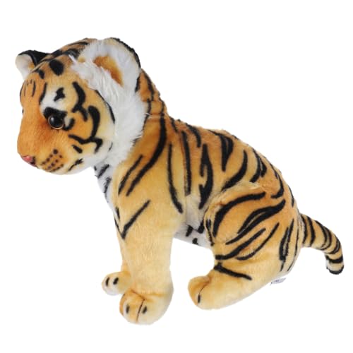 Kisangel 1 Stück kleine Tigerpuppe Silvester gastgeschenk Stofftier Tiger Plüsch-Tigerpuppe Simulierte Tigerpuppe Plüschtiere Puppendekor Schlafzimmerdekor PP Baumwolle Yellow von Kisangel
