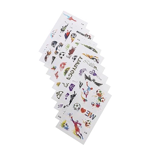 Kisangel 10 Blatt Fußball Gesichtsaufkleber Fußball-Klebeaufkleber Fußball-Partygeschenke Körperaufkleber Papier Kisangel 10 Blatt Fußball Gesichtsaufkleber Fußball-Klebeaufkleber Fußball-Partygeschenke Körperaufkleber Papier von Kisangel
