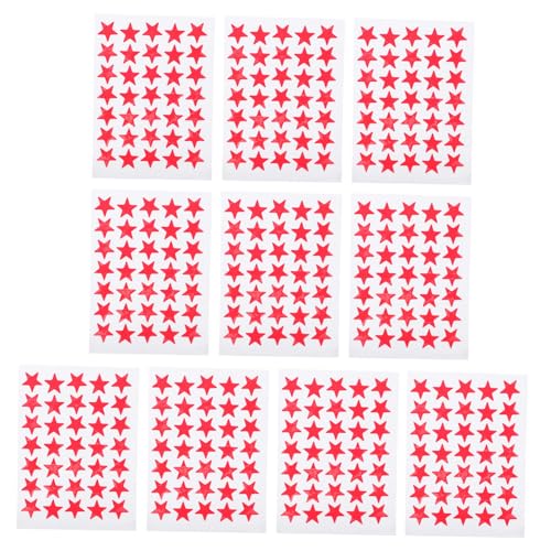 Kisangel 10 Blatt Rote Fünf Punkte Sternaufkleber Selbstklebend Sichere Belohnungssticker für Kindergarten Leicht Dekorativ für Schule Basteln Party Eltern und Lehrer Kisangel 10 Blatt Rote Fünf Punkte Sternaufkleber Selbstklebend Sichere Belohnungssticker für Kindergarten Leicht Dekorativ für Schule Basteln Party Eltern und Lehrer von Kisangel