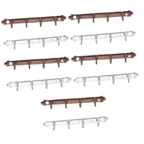 Kisangel 10 Miniatur Küchenhaken Kleine Metallhaken für Puppenhaus Dekorative Mini Aufhängehaken für Küchenzubehör und Puppenkleider Praktische Miniatur Zubehörteile von Kisangel