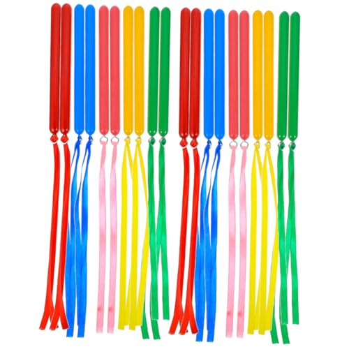 Kisangel 10 Paare Bunte Rhythmusstäbe mit Farbigen Bändern Schlaginstrumente Pädagogisches Musikspielzeug für Kindergarten Unterricht und Frühe Musikerziehung Jungen Mädchen Kisangel 10 Paare Bunte Rhythmusstäbe mit Farbigen Bändern Schlaginstrumente Pädagogisches Musikspielzeug für Kindergarten Unterricht und Frühe Musikerziehung Jungen Mädchen von Kisangel