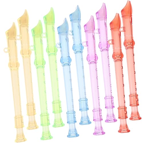 Kisangel 10 STK. Mini-Klarinettenspielzeug Musikinstrument Flöte für Miniflöte für Musikinstrumentenabzug für Mini-Kunststoffflöte 6-Loch-Flöte Plastik Zufällige Farbe von Kisangel