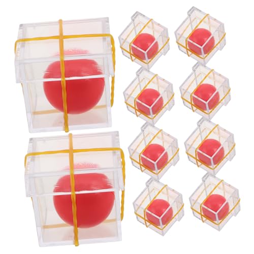 Kisangel 10 Sets Trick Ball Penetrate Transparente Box Mit Kunststoff Ball Penetrations Trick Requisiten Für Anfänger Und Profis – Bühnen Performance Zubehör Für Partys von Kisangel