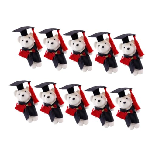 Kisangel 10 Stück Absolventen Arzt Bär Puppe High School Abschlussbär Mini Abschlussbär Puppe Abschlussbär Kleine Winzige Bärenpuppe Mini Abschluss Plüschtier Abschlussbär Tuch von Kisangel
