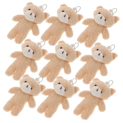 Kisangel 10 Stück Anhänger Stofftier Schlüsselanhänger Mini Bären Bär Schlüsselanhänger Plüschbär Partygeschenke Kleiner Bär Multifunktionsbär Anhänger Schlüsselanhänger Mini Bär Pp von Kisangel