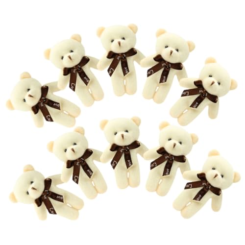 Kisangel 10 Stück Bär Schlüsselanhänger Cartoon Ausgestopfter Mini Plüsch Klein Miniatur Süß Zum Aufhängen Bezaubernd Als Multipack Party Dekoration Weich von Kisangel