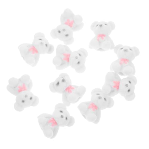 Kisangel 10 Stück Bärenpuppe Simulation Plüsch Mini-Stoffbären tragen Kuscheltier Mini-Bärenfiguren Kunsthandwerk mit beflockten Bären Cartoon-Miniatur-Bärenfiguren PVC Weiß Kisangel 10 Stück Bärenpuppe Simulation Plüsch Mini-Stoffbären tragen Kuscheltier Mini-Bärenfiguren Kunsthandwerk mit beflockten Bären Cartoon-Miniatur-Bärenfiguren PVC Weiß von Kisangel