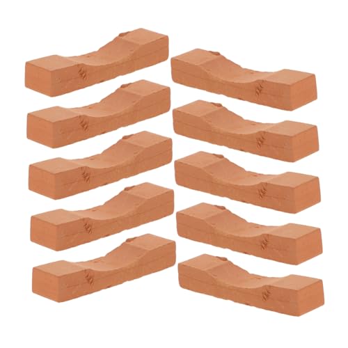 Kisangel 10 Stück Baumodelle Aus Ziegeln Miniatur Ziegelfiguren Kleine Ziegel Mini Gartenziegel Mini Ziegel Möbel Miniatur Wandziegel Mikro Landschaftsziegel Aus Ton von Kisangel