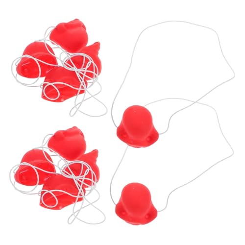 Kisangel 10 Stück Clownsnase Clown Kostüm Rentier Nase Gefälligkeiten Für Zirkuspartys Clown Nase Klein Clownnase Clown-zubehör Professionelle Clownnase Kleine Clownnase Emulsion Rot von Kisangel