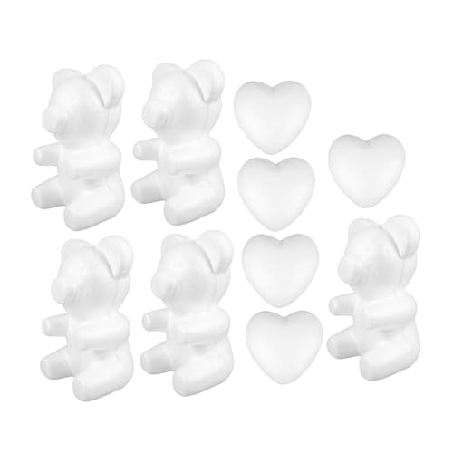 Kisangel 10 Stück DIY Herz Bär Modellform Set Schaumstoff Bastelset für Valentinstag Hochzeiten Kreative Dekorationen Bär Herz für Persönliche und Party Deko Kisangel 10 Stück DIY Herz Bär Modellform Set Schaumstoff Bastelset für Valentinstag Hochzeiten Kreative Dekorationen Bär Herz für Persönliche und Party Deko von Kisangel