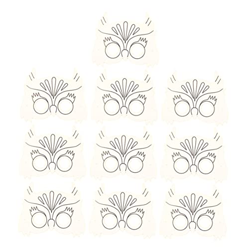Kisangel 10 Stück Diy Malen Papiermaske Leere Eulenmaske zum Ausmalen Kreatives Bastelmaterial für Graffiti und Künstlerische Gestaltung Robust und Sicher von Kisangel