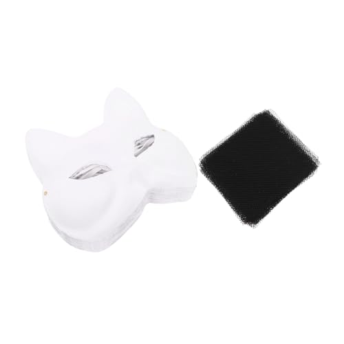 Kisangel 10 Stück Fuchsgesichtsmaske Fuchsmaske Zum Selbermachen Tierische Gesichtsmasken Diy Unbemalte Fuchsmaske Tiermasken Maskerade-party-maske Papier von Kisangel