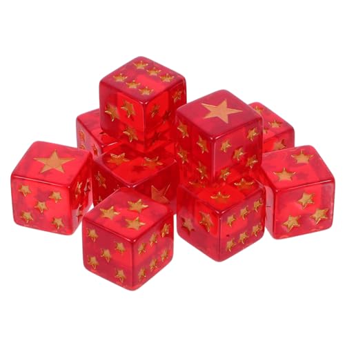 Kisangel 10 Stück Fünfzackiger Sternwürfel Quadratische Durchscheinende Mini- Feuerwürfel Große Künstlerwürfel LRC-würfelspiel Kunstwürfel Goldene Rot Harz Kisangel 10 Stück Fünfzackiger Sternwürfel Quadratische Durchscheinende Mini- Feuerwürfel Große Künstlerwürfel LRC-würfelspiel Kunstwürfel Goldene Rot Harz von Kisangel