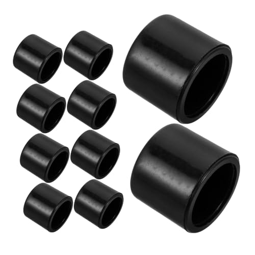 Kisangel 10 Stück Fußballmaschinenkappe Abdeckung Kicker Endkappe Fußball Fußball Tischfußballspieltisch Kickerstange gesteckt Teile von Fußballmaschinen Polkappen Foosball Plastik Black von Kisangel