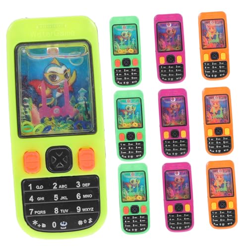 Kisangel 10 Stück Handheld Wasser Teiliges Nostalgisches Handy Ringwurfspiel Tragbares Wasserspielzeug für Kindergeburtstag Partyspaß und Outdoor Kreative Form Einfach zu Zufällige Farbe von Kisangel