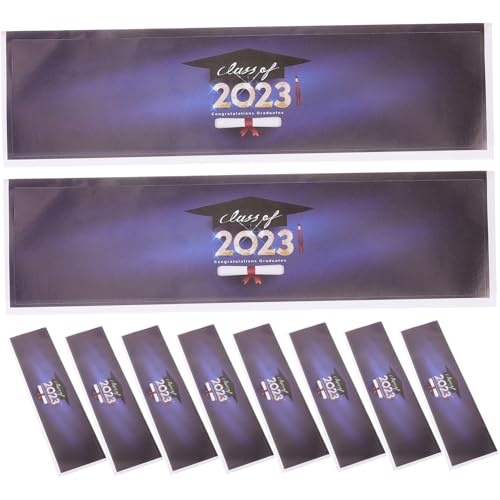 Kisangel 10 Stück Jubelaufkleber Für Wasserflasche Coole Aufkleber Für Wasserflaschen Abschluss Tischdekoration Abschlussfeier Abschluss Weinetiketten PVC Selbstklebend Blue von Kisangel