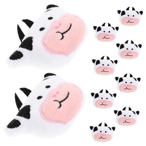 Kisangel 10 Stück Kuhpuppe Kuh Kuh plüschtier Kuscheltier aus Plüsch gefüllter Kuhplüsch Mini-Kuh-Plüsch gefüllte Kühe Kuscheltiere von Nutztieren Süßes Stofftier Baumwolle von Kisangel
