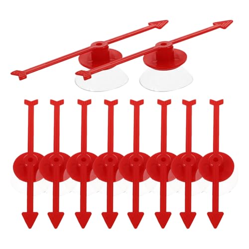 Kisangel 10 Stück Kunststoff Spielpfeil Rotationsspielzeiger Plattenspieler Anzeigen Kunststoff Spielpfeile Spielpfeile Rotierende Brettspielpfeile Kunststoffpfeil Rotierende Pfeile Rot von Kisangel