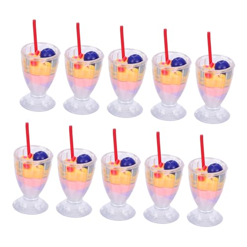 Kisangel 10 Stück Landschaft Realistisches EIS Zum Selbermachen Mini Für Creme Miniatur Spielmodelle Kleine Puppenhaus Requisiten Lebensmittelmodell Miniaturen Mikrospielzeug von Kisangel
