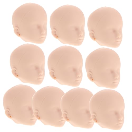 Kisangel 10stücke Teiliges Von Kunststoff Puppenköpfen Zum Üben Von Make-up Und Kreativen DIY-projekten Für Kosmetologie-Training Und Gesichtsmalerei Ohne Augenhöhlen von Kisangel
