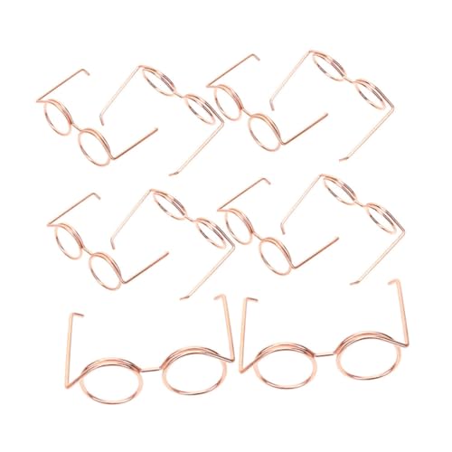 Kisangel 10 Stück Mini Brillen Brillen Mini Rahmen Brillen Mini Brillen Zum Basteln Puppenbrillen Zum Basteln Puppen Anziehzubehör Puppenbrillen Puppenkleidungszubehör Metall von Kisangel
