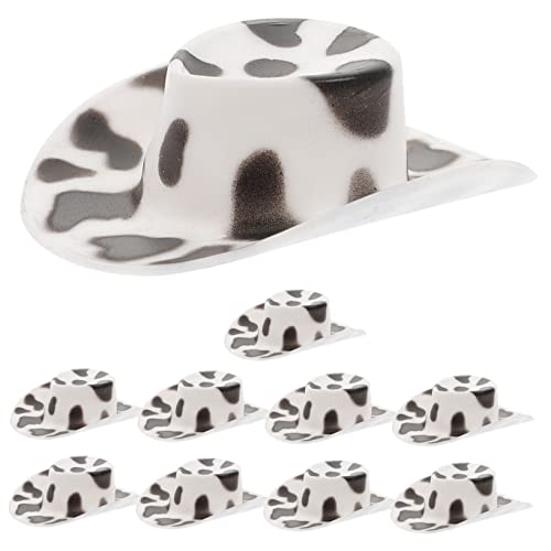Kisangel 10 Stück Mini Cowboy -Hutspielzeug Cowgirl Party Miniatur winzige Hüte winziger Hut Minihut zum Basteln Mini-Hut- Minihüte basteln Mini-Hüte Miniaturhüte von Kisangel