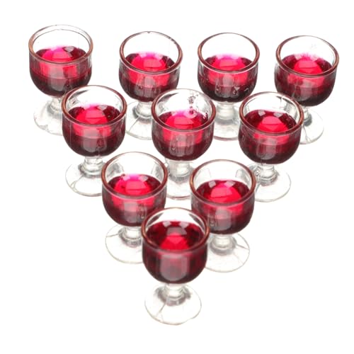 Kisangel 10 Stück Miniatur Weingläser für Puppenhaus Teiliges Rotes Cocktailglas Deko für Micro Food Puppen Brillen und Miniatur Dekoration Kisangel 10 Stück Miniatur Weingläser für Puppenhaus Teiliges Rotes Cocktailglas Deko für Micro Food Puppen Brillen und Miniatur Dekoration von Kisangel