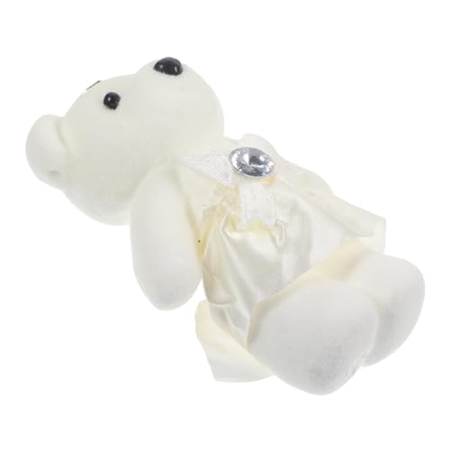 Kisangel 10 Stück Niedliche Plüschbären Deko Weiche Stofftier Bären Kuschelige für Hochzeitsauto und Blumenstrauß Dekoration Langlebig und Vielseitig für Zuhause und Festtage von Kisangel