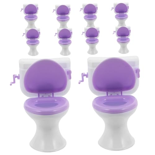 Kisangel 10 Stück Puppenhaus Badezimmer Zubehör Kleine Kunststoff-toiletten für Kreative Rollenspiele Sichere und Langlebige Mini-toiletten für Puppenhaus Dekoration Kisangel 10 Stück Puppenhaus Badezimmer Zubehör Kleine Kunststoff-toiletten für Kreative Rollenspiele Sichere und Langlebige Mini-toiletten für Puppenhaus Dekoration von Kisangel