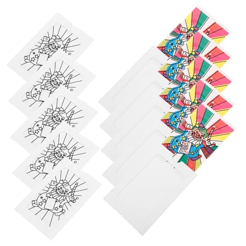 Kisangel 10 Stück Riesenposter Zum Ausmalen Party Farbwechselnde Spielkarten Halloween Bausatz Mini-Poster Malbücher Postkarten Zum Ausmalen Aquarell-malbuch Marmorierungsset Plastik von Kisangel