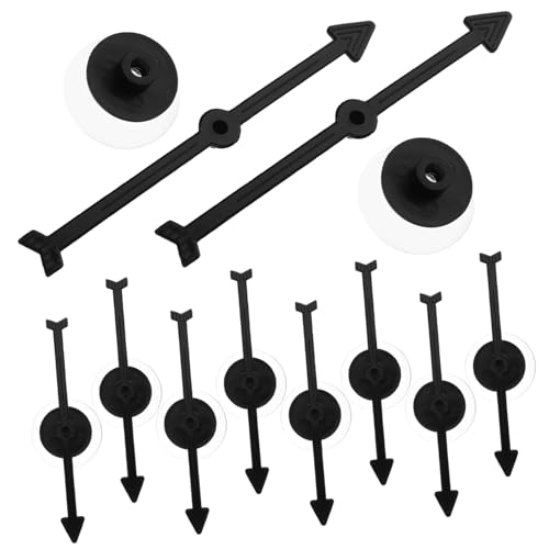 Kisangel 10 Stück Saugnapfbecher -Plattenspieler Zeiger Saugnapf-Spiel Für Spiele Spinnenspielzeug Spinnrad-Spiel Brettspiel Desktop- Sauger Plastik Schwarz von Kisangel