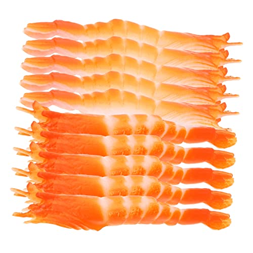 Kisangel 10 Stück Simulierte gekochte Garnelen -Requisiten Rollenspiel Essen Kleine Garnelen Künstliches gekochtes Garnelenmodell PVC Kisangel 10 Stück Simulierte gekochte Garnelen -Requisiten Rollenspiel Essen Kleine Garnelen Künstliches gekochtes Garnelenmodell PVC von Kisangel