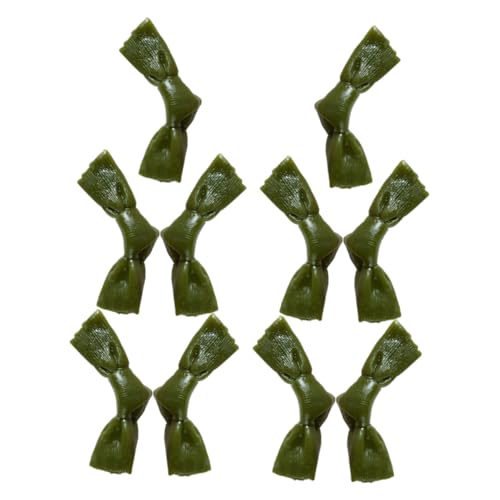 Kisangel 10 Stück Simulierter Kelp -Knoten künstlich vorgeben Kleinkind Party Faux-Food-Modell Grill Mini-Hausverzierung Food-Modell- Lebensmittelmodell Mini-Essen PVC Grün von Kisangel