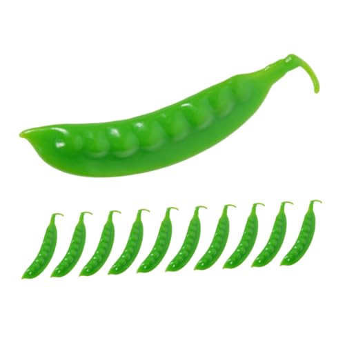 Kisangel 10 Stück Simuliertes Schneeerbsenmodell Kleine Erbsenschote Erbsensamen Zuckerschoten Kaiserschoten Künstliche Grüne Ornamente PVC Green Kisangel 10 Stück Simuliertes Schneeerbsenmodell Kleine Erbsenschote Erbsensamen Zuckerschoten Kaiserschoten Künstliche Grüne Ornamente PVC Green von Kisangel