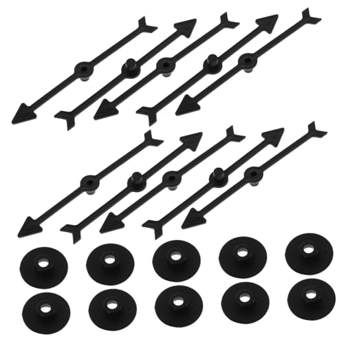 Kisangel 10 Stück Spielzeiger Desktop Rotierender Drehteller Indikatoren Brettspiel Zubehör Drehteller DIY Zubehör Spielpfeile Rotierende Pfeile Schwarzer von Kisangel