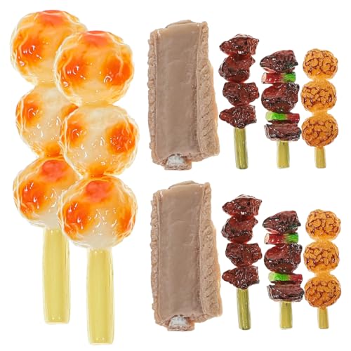 Kisangel 10 Stück Teiliges BBQ Spielzeugset für Künstliche Grillspieße aus Robustem Rollenspiel Küchenzubehör für Jungen für Dekoration und Fotografie Grillfans und Kreative Spielstunden von Kisangel